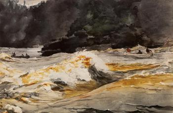 溫斯洛 荷默 Canoes in Rapids, Saguenay River 溫斯洛 荷默 Canoes in Rapids, Saguenay River